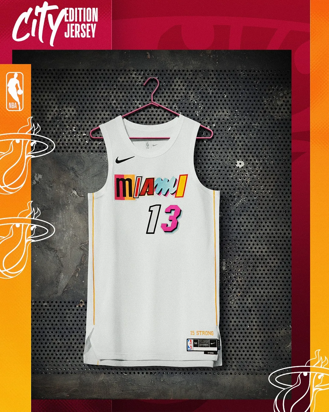 Miami Heat City Edition Vice jersey sample