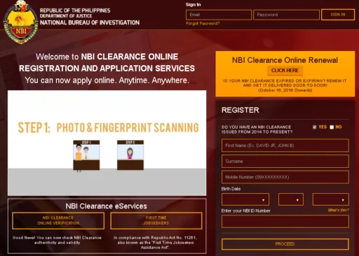 NBI Clearance Online Application 2023 – Tagum City