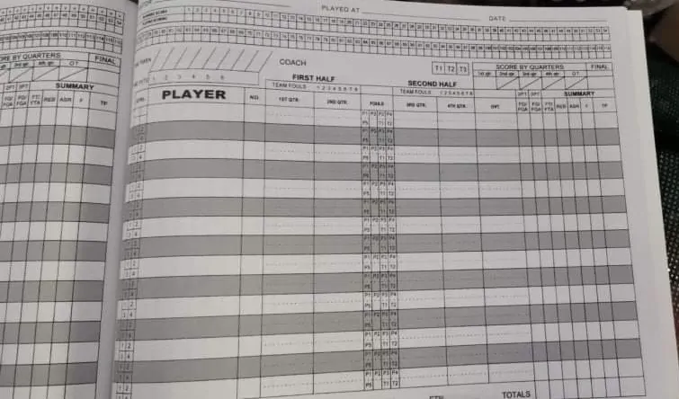 Basketball Scorebook – Tagum City