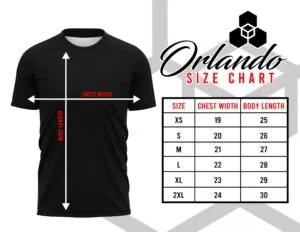 Orlando Size Chart