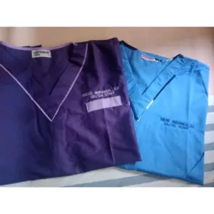 Multicolor Short-Sleeved Medical Scrub Suit Set