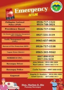 Barangay Mankilam Emergency Hotline Numbers