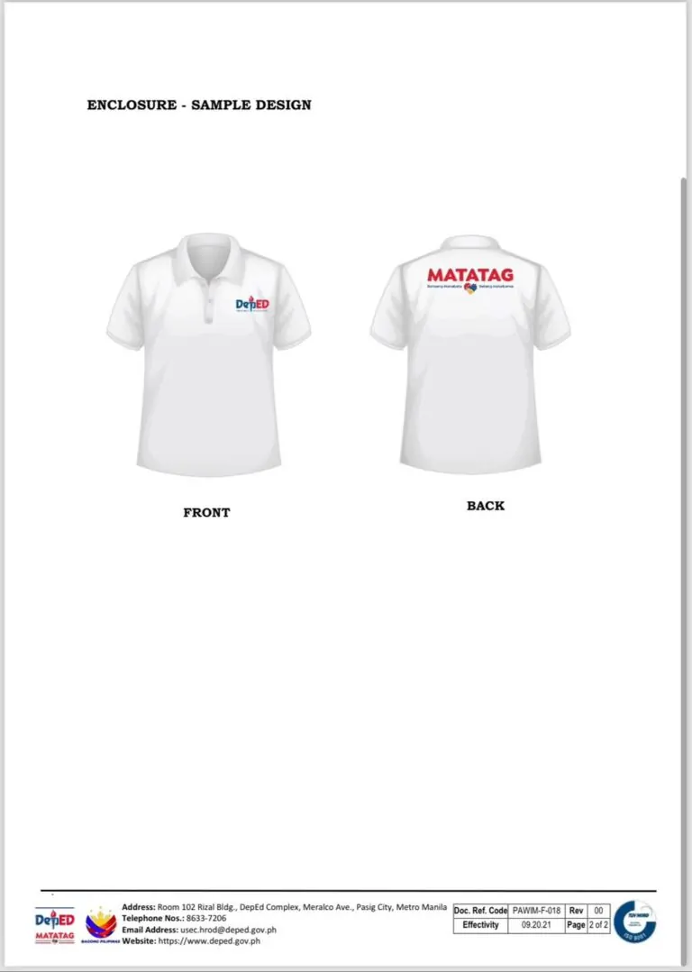 Alternative Non-Teaching Uniforms – DepEd