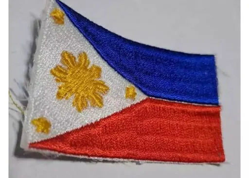 Philippine Flag Patch Embroidery