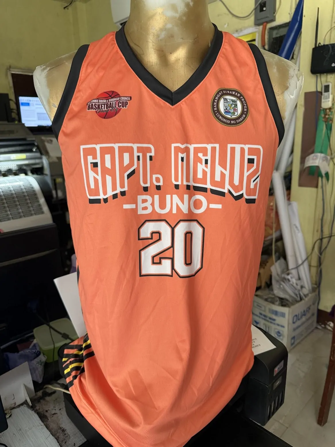 Custom sublimation basketball jersey - actual product photo