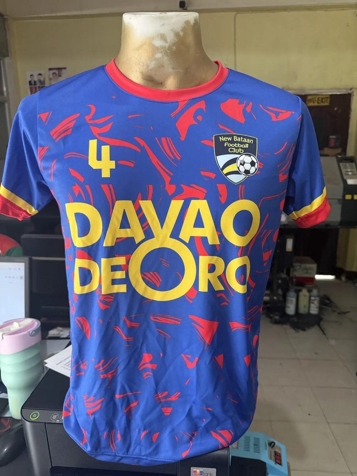 Custom sublimation football jersey - actual product photo