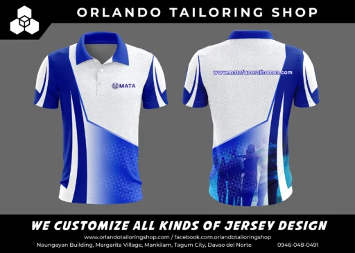 Sublimation Polo Shirt Design Blue Color