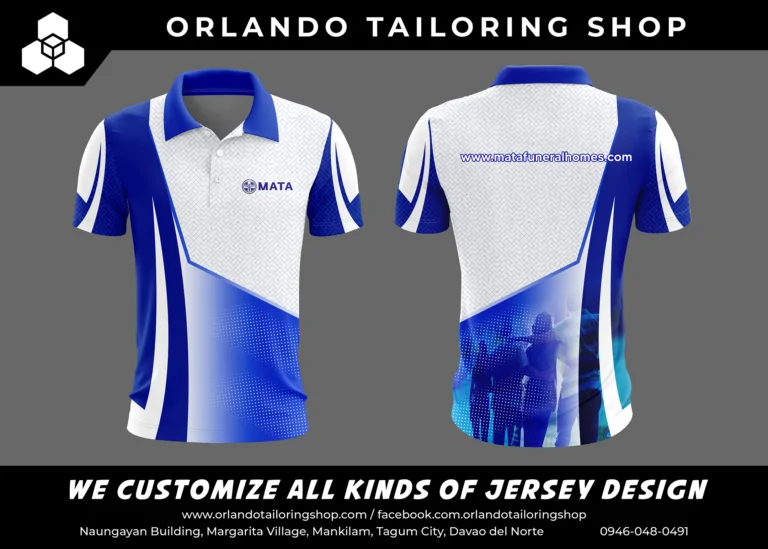 Sublimation Polo Shirt Design Blue Color