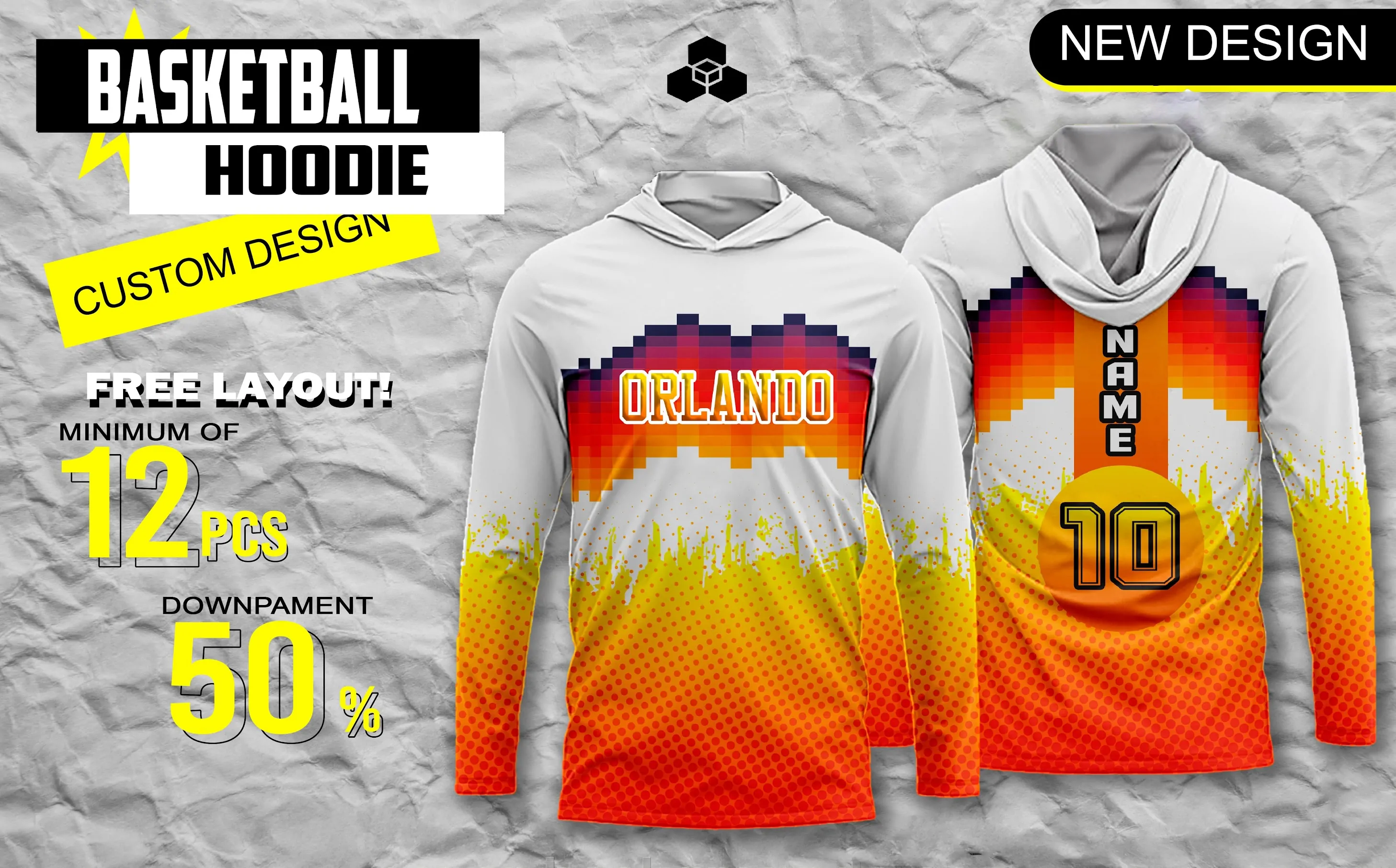 Heavyweight fleece sweatshirt with embroidered logo