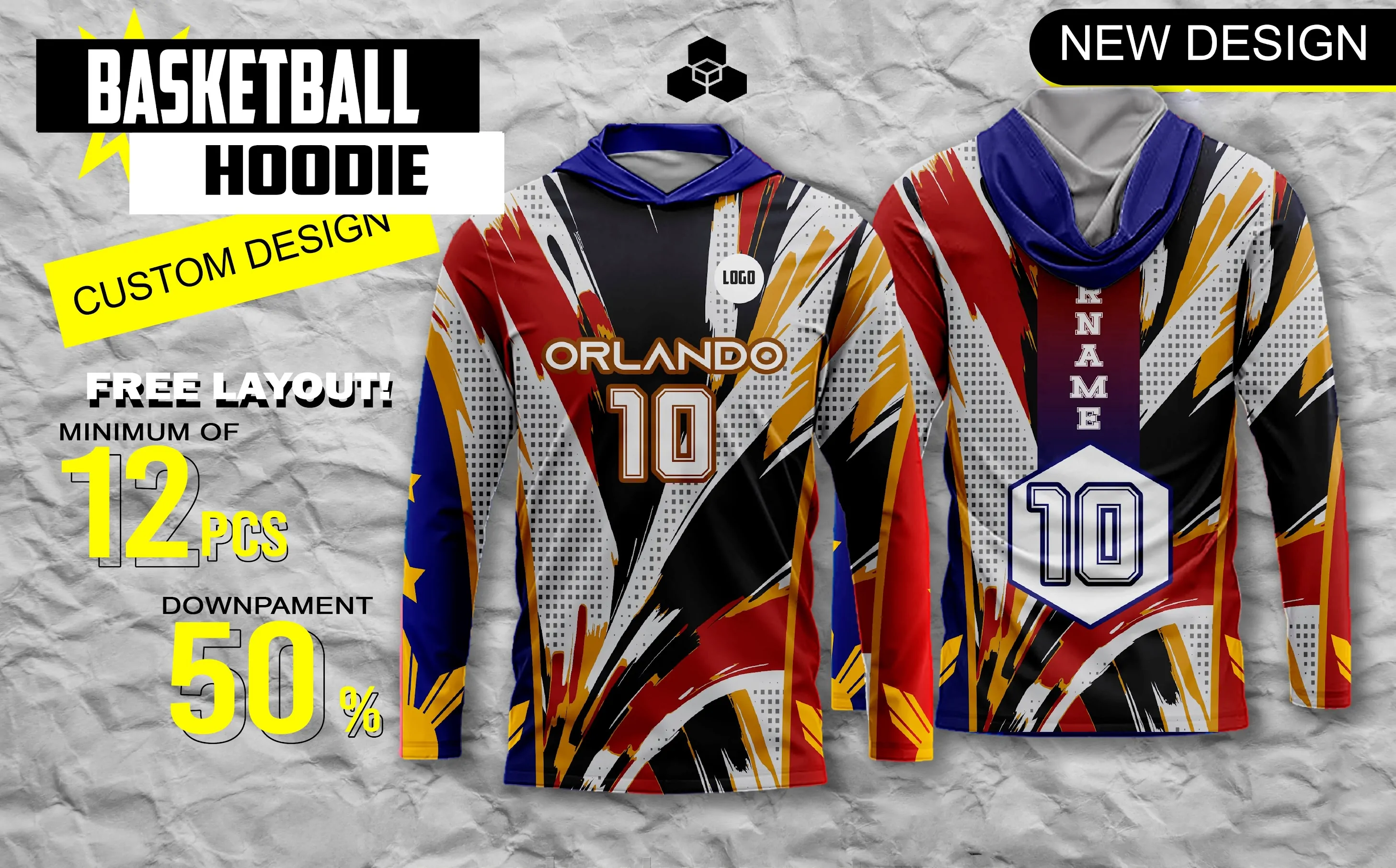 Performance sweatshirt with sublimation all-over print