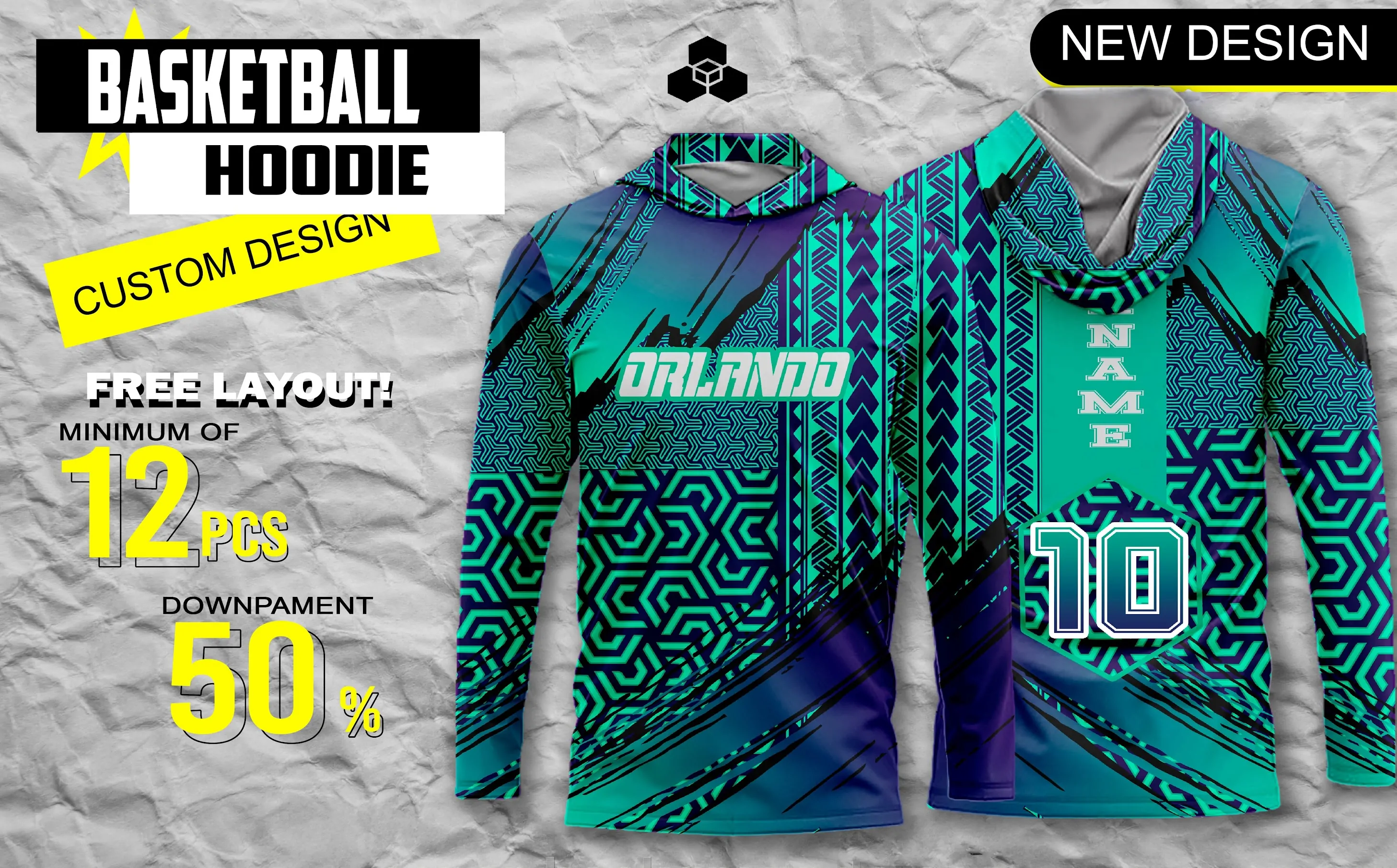 Custom sweatshirt with full-color sublimation print