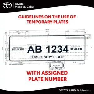 Temporary License Plate