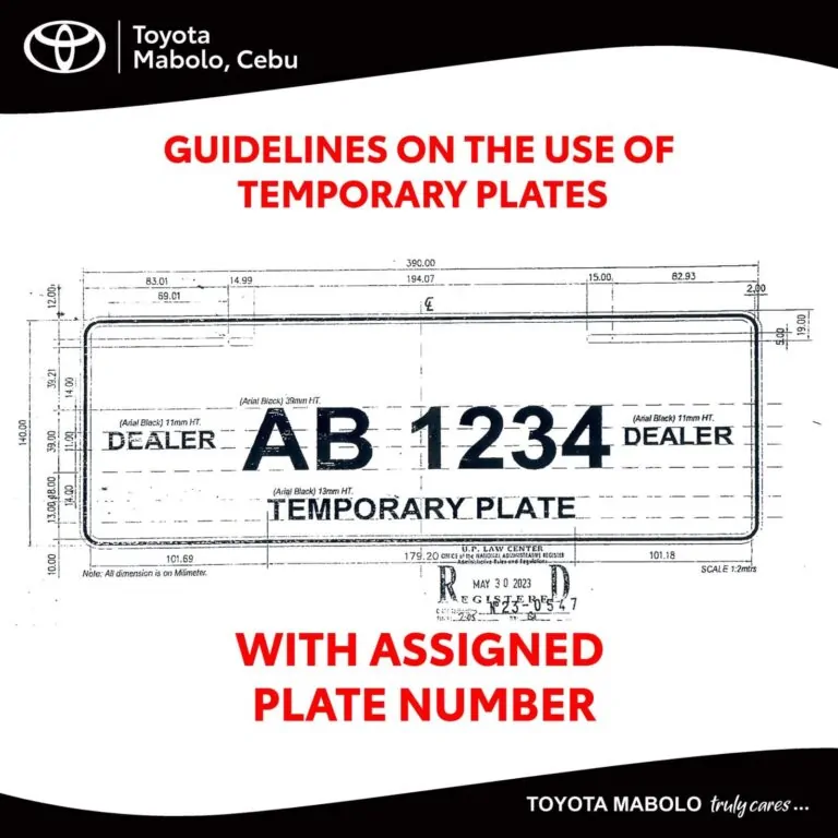 Temporary License Plate