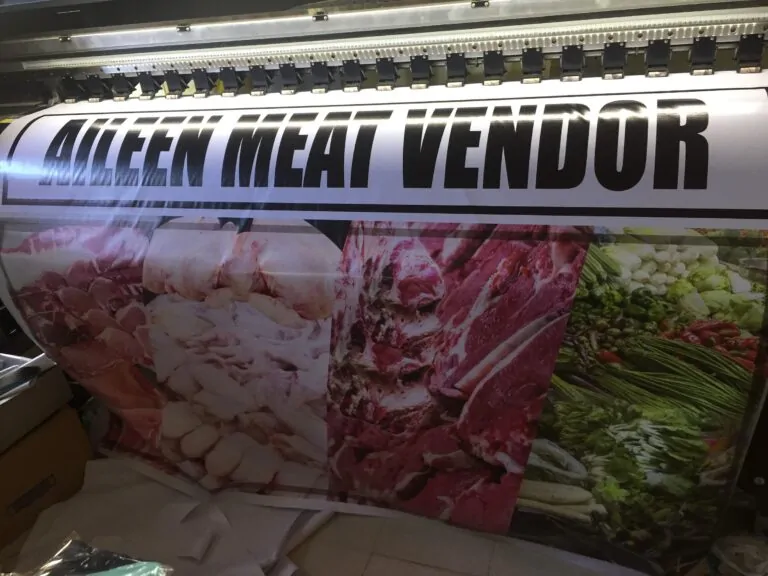 Simple Meat Shop Tarpaulin Design