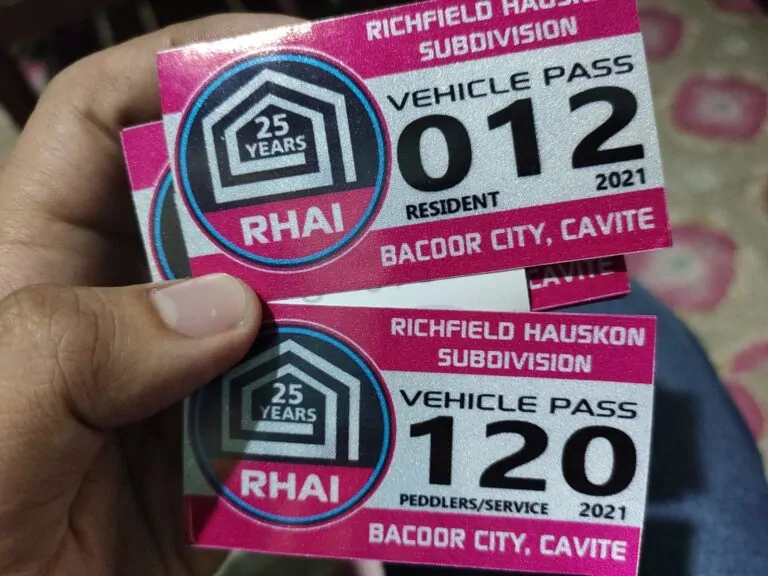 Vehicle Pass Sticker
