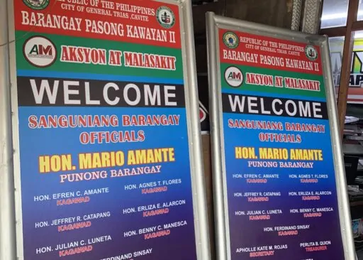 Barangay Welcome Signage