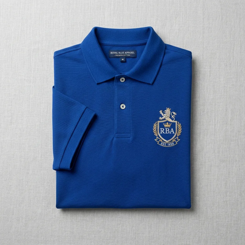 Custom corporate polo shirt with embroidered logo