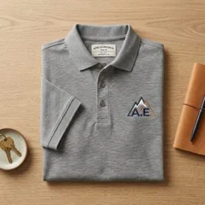 Gray Custom Polo Shirt