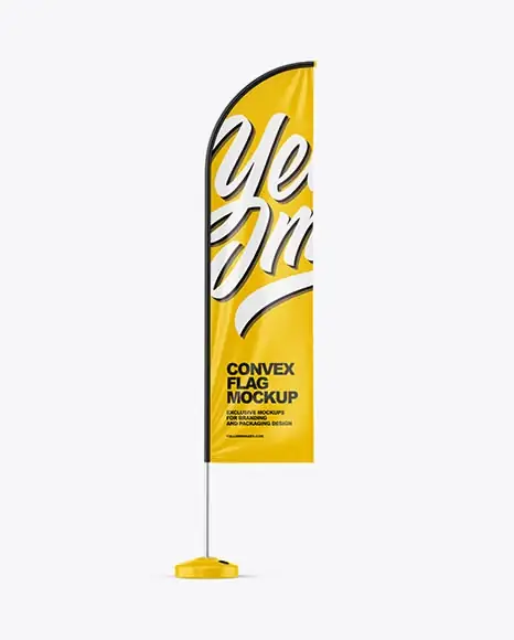 Custom convex banner flag for golf courses and resorts
