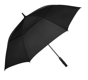 Black straight custom umbrella with full-canopy print area