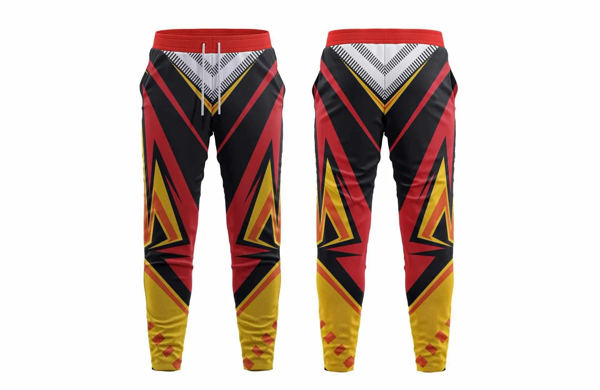 Custom sublimation compression cargo leggings with team logo design