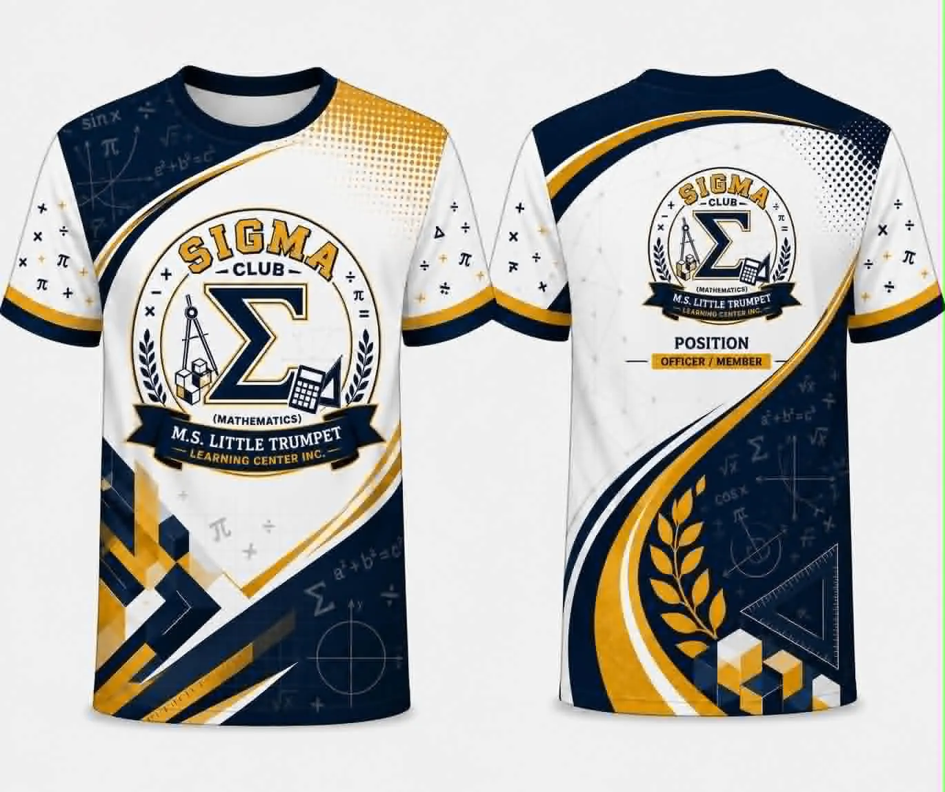 Sigma Math Club Full Sublimation Front and Back Jersey