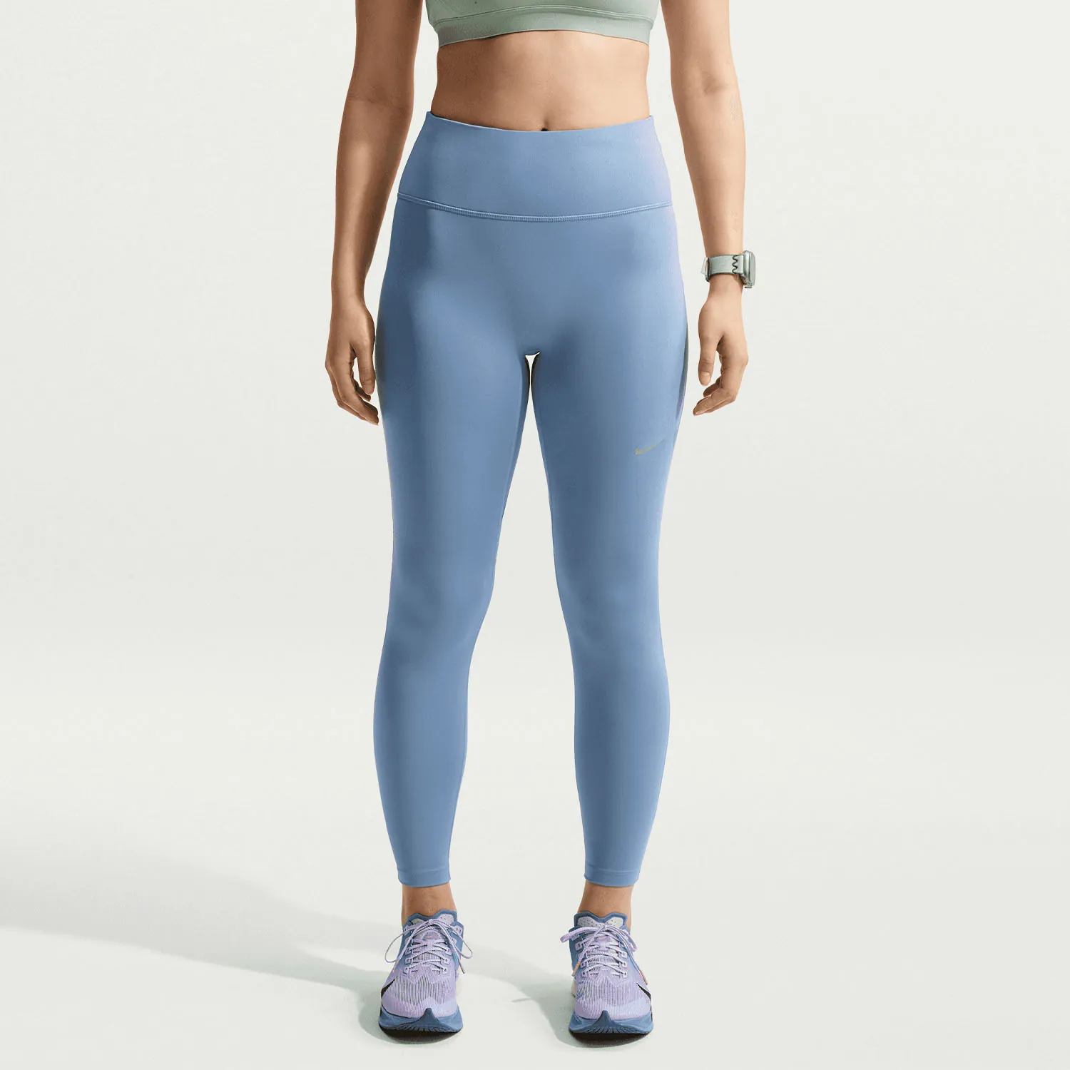 Custom sublimation reflective full-length running tights for night races