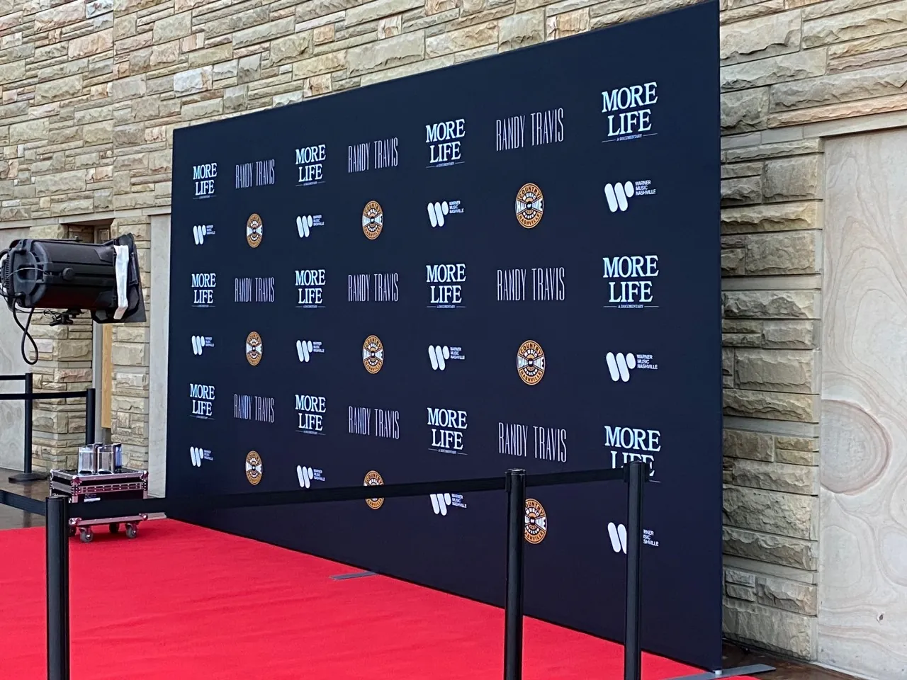 Custom step and repeat backdrop banner for press conferences and red carpet media walls