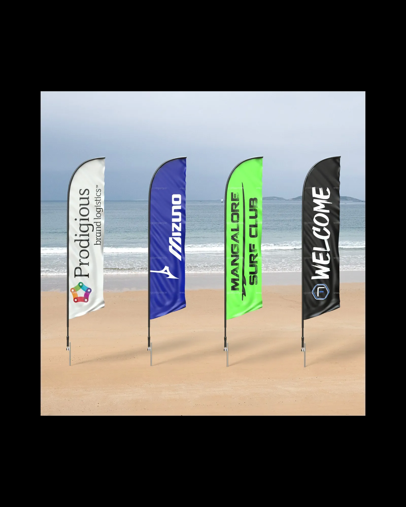 Stock feather flag designs ready to ship