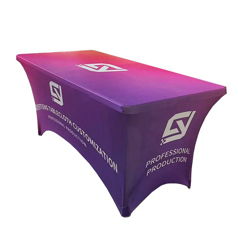 Custom 4 Way Stretch Spandex Table Covers for Trade Shows and Events