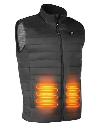 Custom heated vest with core warming zones for cold storage and early shifts