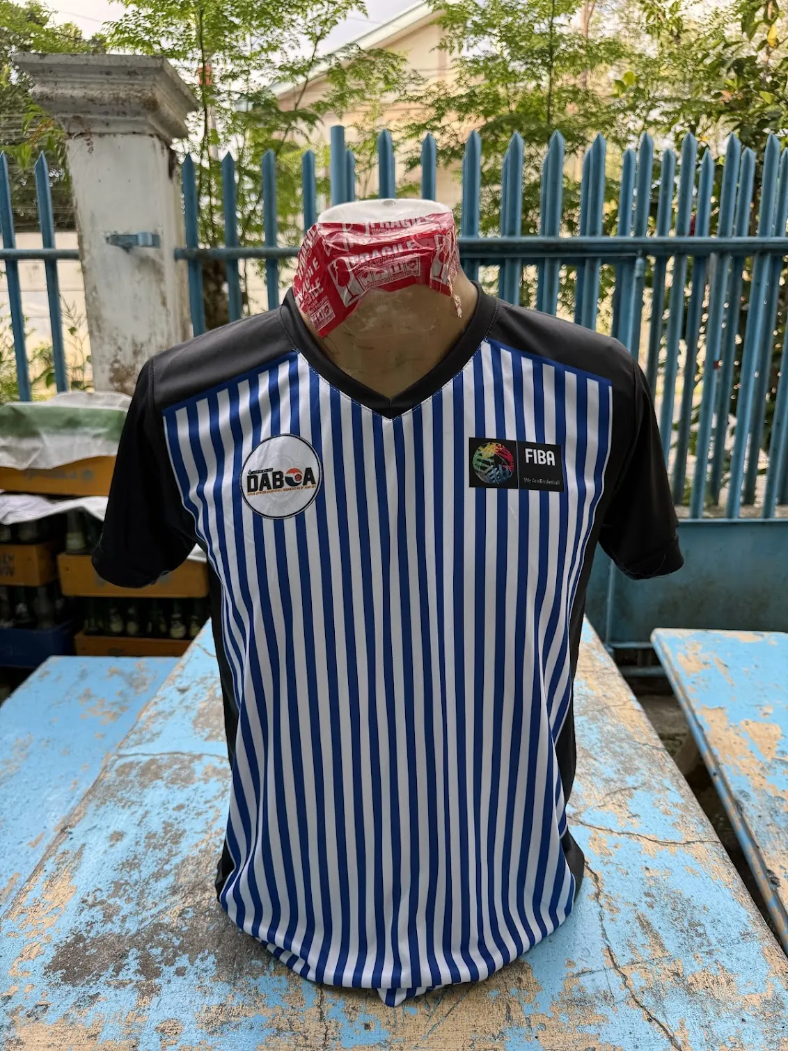 Striped Sports Referee and Official Shirt