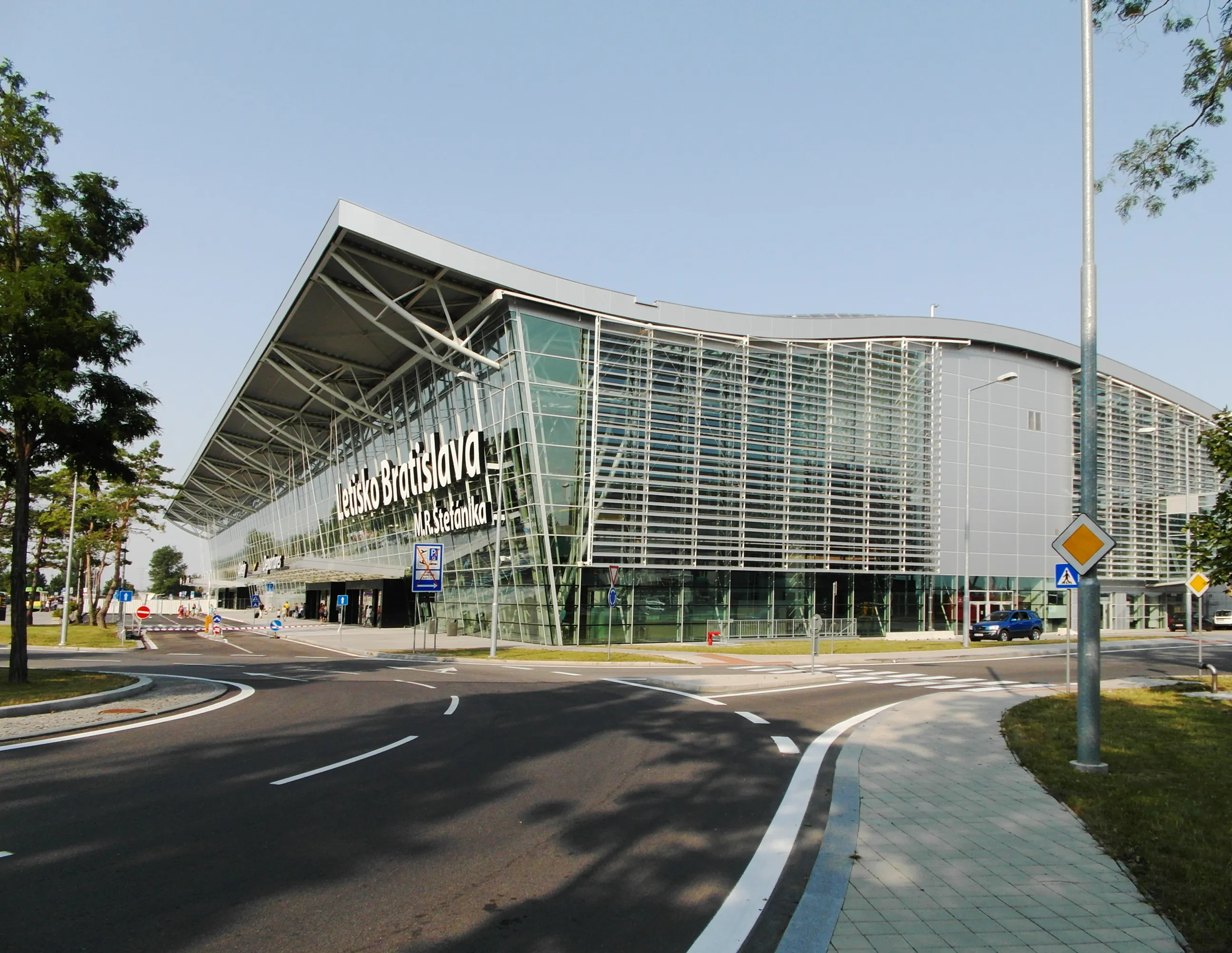 Terminal building at M. R. Štefánik Airport in Bratislava, Slovakia