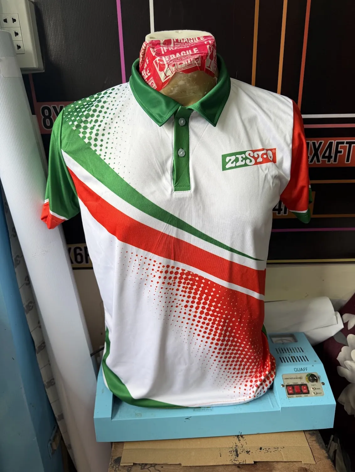 Custom sublimation performance golf polo with club crest