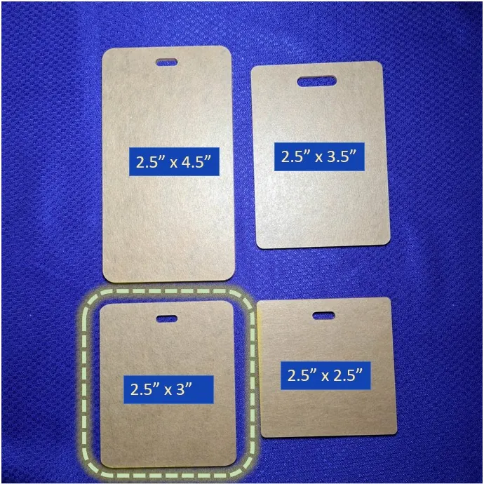 Bulk blank acrylic keychains, bag tags, and shaped craft blanks