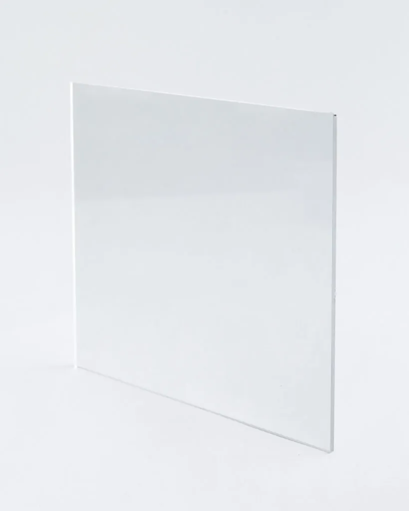 Stacked acrylic sheets in clear, colored, and diffuser finishes