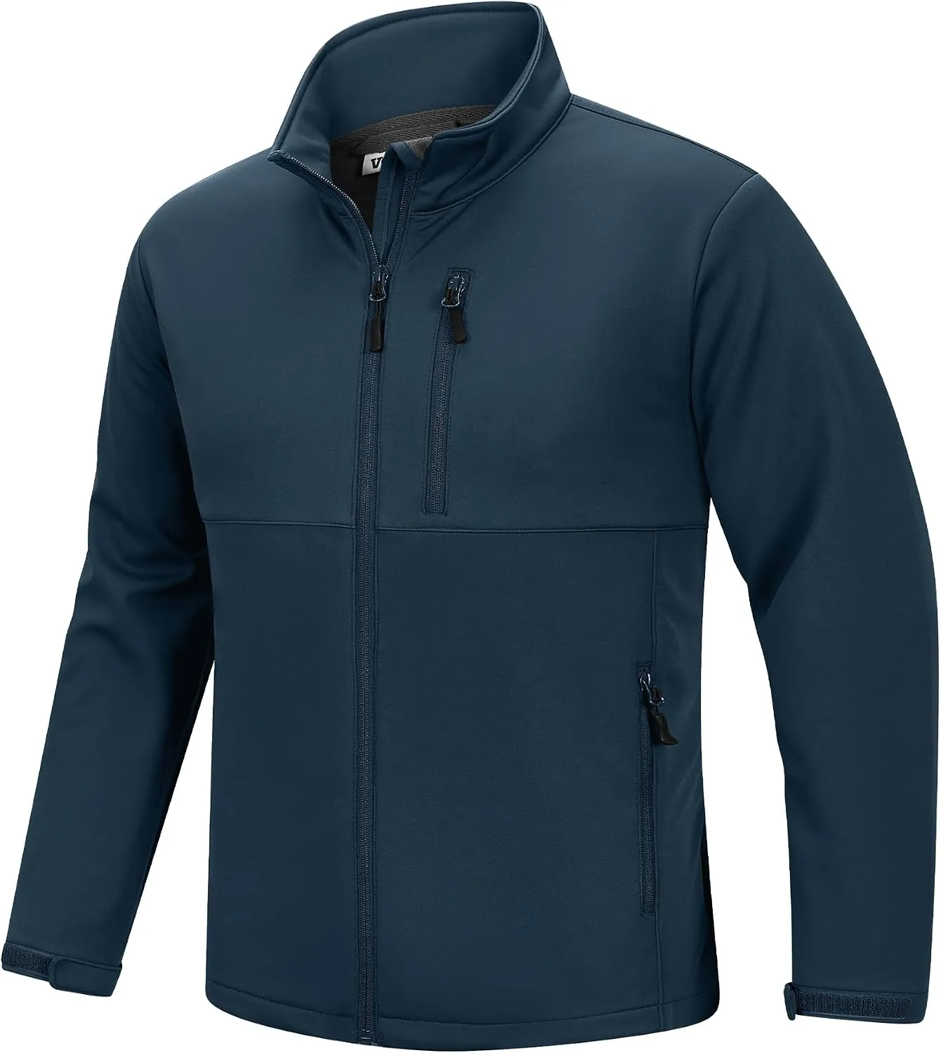 Stacked softshell and bonded fleece jackets in several colours, showing the smooth outer face of a bonded laminate