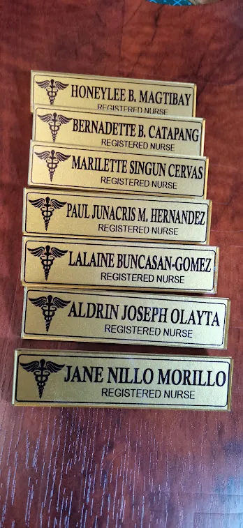 Custom rigid name tag and name plate Philippines