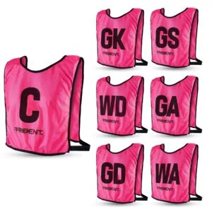 Sublimated 7-Position Netball Mesh Bib Set (GS to GK)